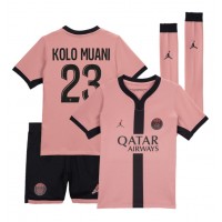 Paris Saint-Germain Randal Kolo Muani #23 Fußballbekleidung 3rd trikot Kinder 2024-25 Kurzarm (+ kurze hosen)